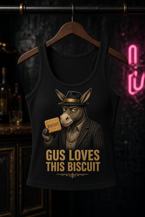 Gus Loves This Biscuit tank top: Gus Loves This Biscuit